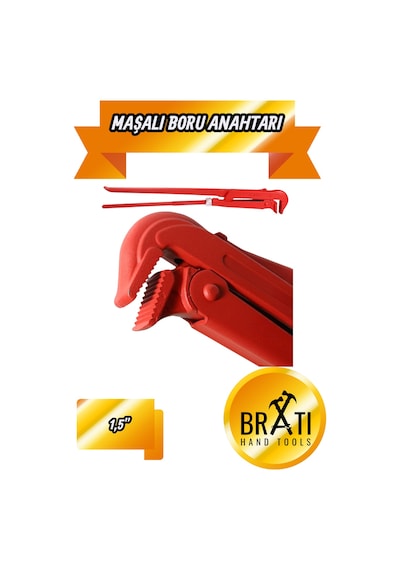 1,5'' Maşalı Boru Anahtarı 1,5 İnç Maşonlu Boru Anahtar