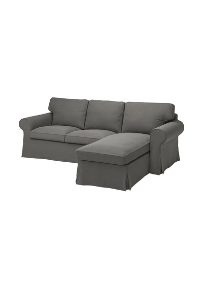 Ikea Gri Ferah Kanepe - Uzanma Koltuklu 3'lü Kanepe