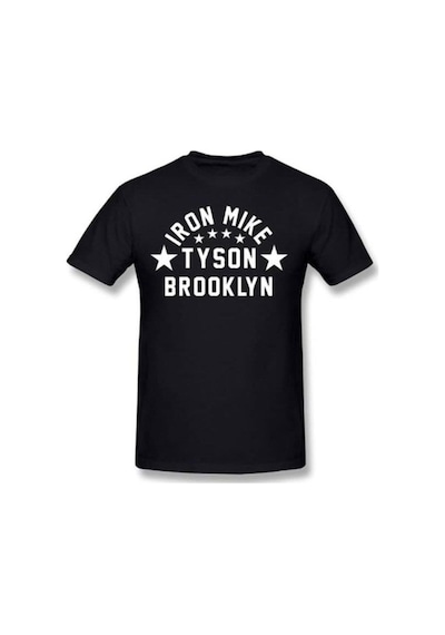 Stoned&Fame Mike Tyson Baskılı Unisex %100 Pamuk Siyah T-shirt SIYAH Siyah