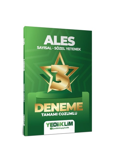 Yediiklim Yayınları 2027 Ales Sayısal Sözel Yetenek Tamamı Çözümlü 3 Yıldız Deneme