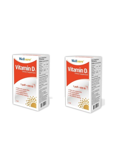 Wellcare Vitamin D3 600 Iu 5 Ml Sprey 2 Adet