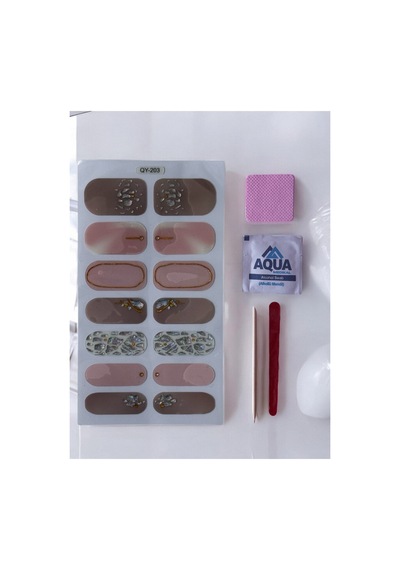 Jelüx Palette Pastel Renkli Yapışkan Tam Kaplama Jel Tırnak Seti Bakım Kiti İle 5 Boy 14 Adet 28837581
