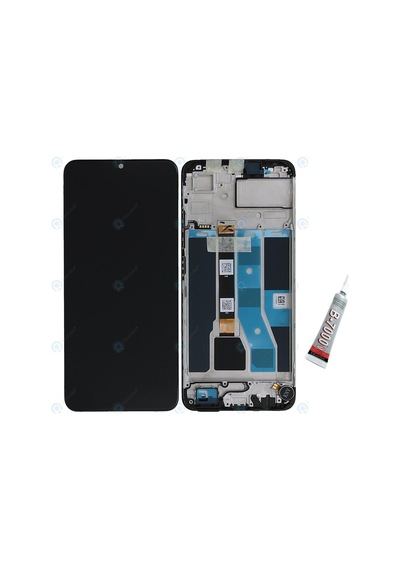 Realme C53 Ekran Dokunmatik Çıtalı Siyah B7000 Yapıştırıcı