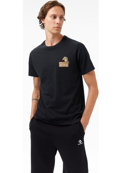 Converse Baskılı Erkek Siyah T-shirtcvm53t04