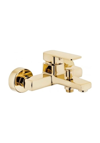 İsaoğlu Yapı Gold Duş Sistemi Kare Premium Banyo Bataryası Dahil Gold Yağmurlama Gold