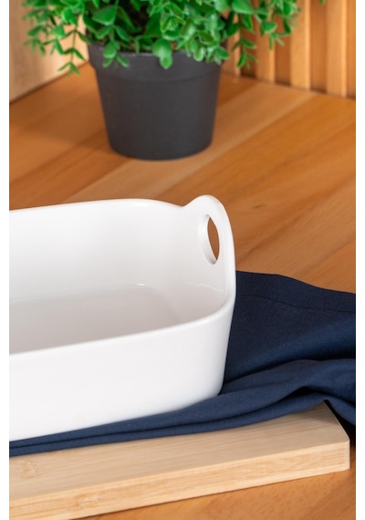 Acar Bianco Perla Dikdörtgen Kulplu Kase - 25 Cm