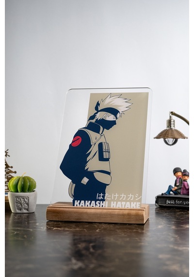 Naruto Ev Kakashi Hatake Severlere Masa Dekoratif Ahşap Obje
