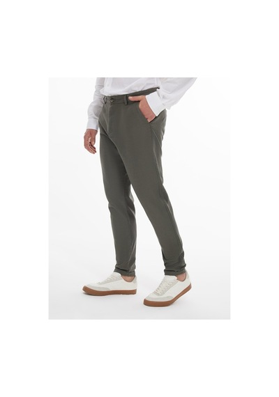 Ltb Düz Paça Keten Görünümlü Yeşil Pantolon 012254702625008 413 Yeşil