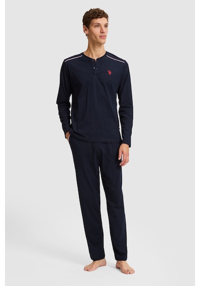 U.S. Polo Assn. Erkek Lacivert Pijama Takımı 50333256-vr033
