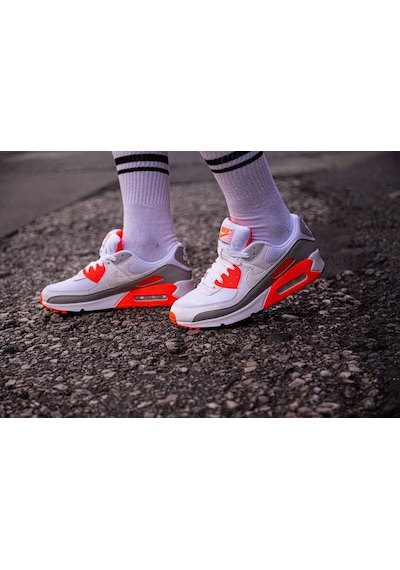 Nike Air Max 90 "hyper Orange" Günlük Spor Ayakkabı Beyaz
