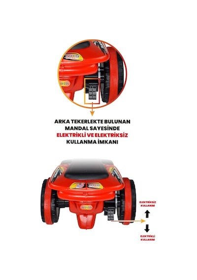 Müzikli Ve Led Işıklı Rang Akülü Atv 6v Kırmızı Kırmızı