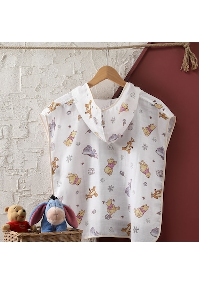 Disney Winnie Baby Pamuk Lisanslı Müslin Panço-Çok Renkli