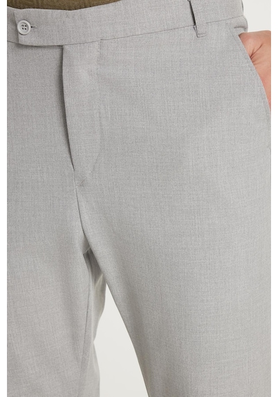 Tudors Erkek Slim Fit Dar Kesim Chino Yandan Cepli Pamuklu Gri Pantolon-35722 Gri