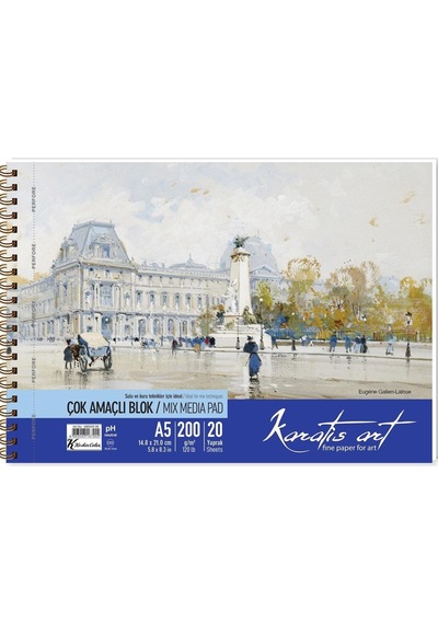 Karatis Resim Blok Spiralli Art 200 Gr A5 20 Yp 486009-99