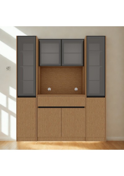 Nordıc Wood Led Li Kahve Köşesi Ünitesi Maxı Çift Vitrinli Füme Cam Komple Mdf Geniş Mutfak Dolabı Kahverengi Nordıc Wood Led Li Kahve Köşesi Ünitesi Maxı Çift Vitrinli Füme Cam Komple Mdf Geniş Mutfak Dolabı Kahverengi