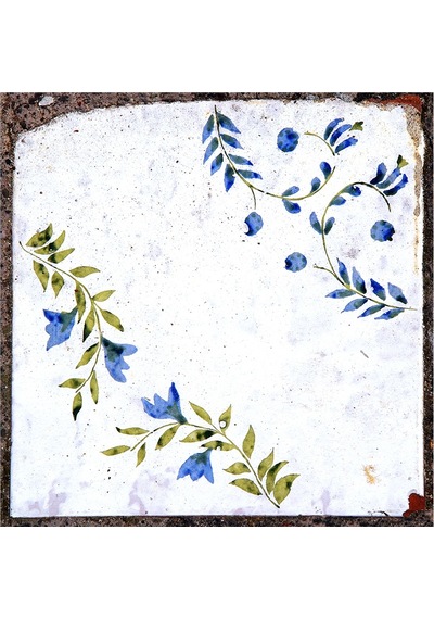 Çiçekli Desenler Doğal Taş Bardak Altlığı 4'lü Set - Natural Stone Coasters-174252 Çok Renkli