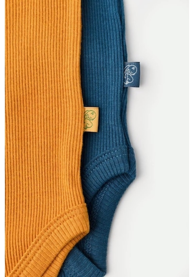 Rebebe Babycosy Modal 2 Li Kısa Kollu Bebek Badi - Bebek Body - Csym1121 (544635101) Mavi - Safran