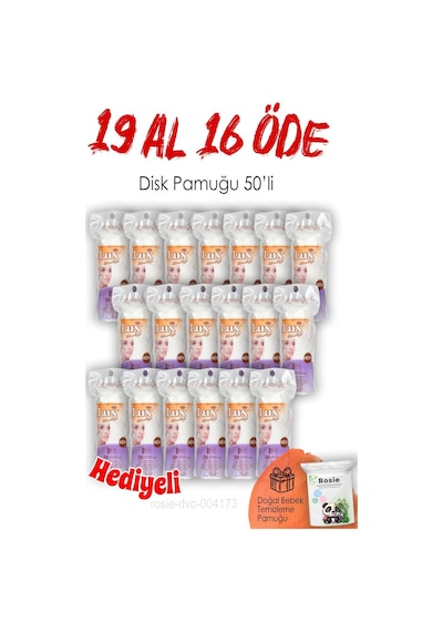Lux 19 Al 16 Öde Disk Makyaj Pamuğu 50'li Ve Rosıe