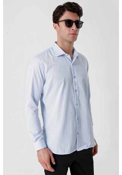 Efor Gk 677 Slim Fit Mavi Altro Gömlek Mavi