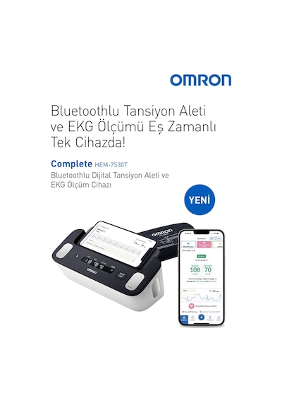 Complete Akıllı Tansiyon Ve Ekg Ölçüm Cihazı Pilli Bluetooth, Afib Göstergeli, 5 Yıl Garantili