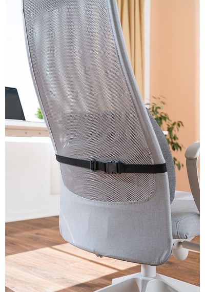 Ortopedik Sünger Bel Yastığı Ofis Araba Koltuk Yastığı Bel Destek Minderi 35x34x12 Cm