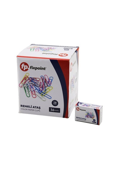 Fixpoint P-2350 Renkli Ataş 28mmm 50 Adet - 36'li Paket