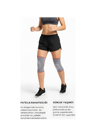 Veltomed 3D Örme Sporcu Dizlik Diz Koruyucu 2'li
