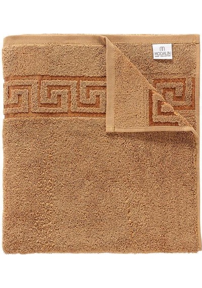 Pamuk Tekli Jakarlı Yumuşak Havlu Grek - 50 X 90 Kiremit