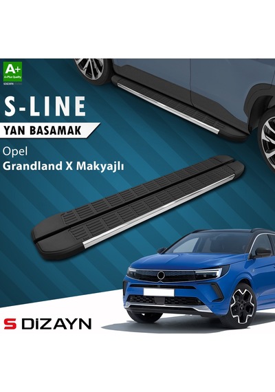 S-dizayn Opel Grandland X Makyajlı Hybrid S-line Krom Yan Basamak 183 Cm 2021-2024 A+ Kalite