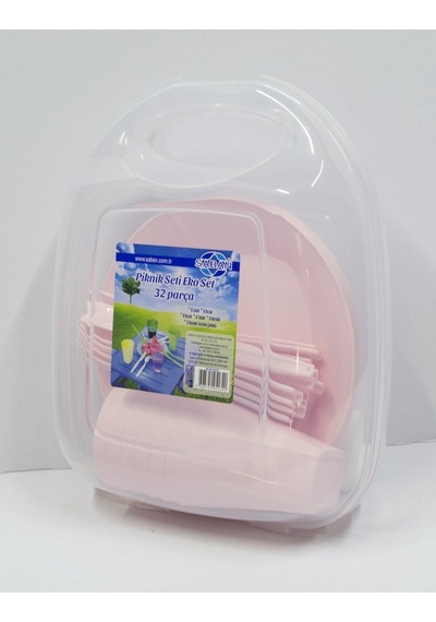 Pi̇kni̇k Seti̇ 32 Parça Pembe Çantali