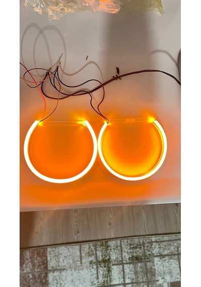Bmw E39 Led Angel Halka Seti Amber Turuncu Renk Premium Görüntü