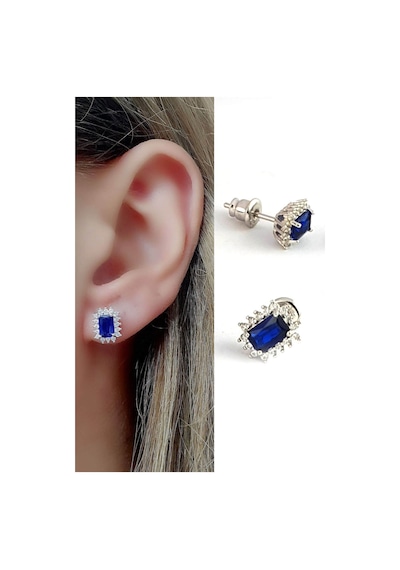 Sky Diamond Blue Creative Sapphire Taşlı 925 Ayar Gümüş Lüks Tek