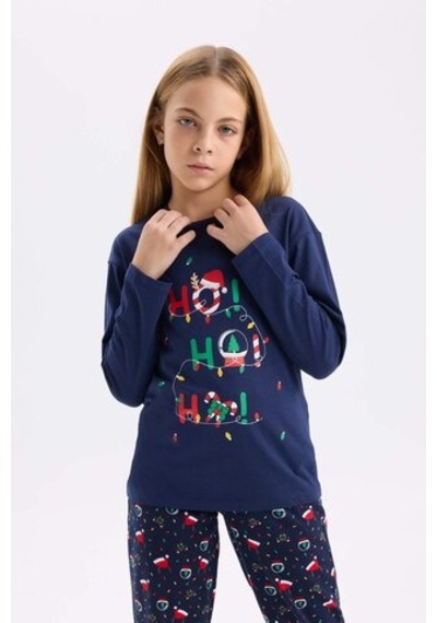 Defacto Kız Çocuk Yılbaşı Temalı Pijama Takımı Uzun Kollu Üsr Esnek Belli Uzun Alt D9824a824wnnv31 Lacivert Defacto Kız Çocuk Yılbaşı Temalı Pijama Takımı Uzun Kollu Üsr Esnek Belli Uzun Alt D9824a824wnnv31 Lacivert