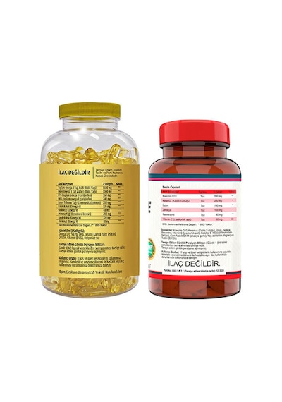 Flx Omega 3-6-9 Balık  Yağı 180 Softgel & Nevfix Coenzyme Q10 200