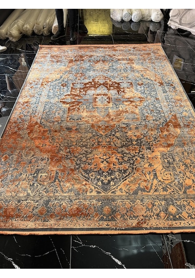 Elexus Halı Diamond 3774 Terra Koyu Gri Salon Halısı