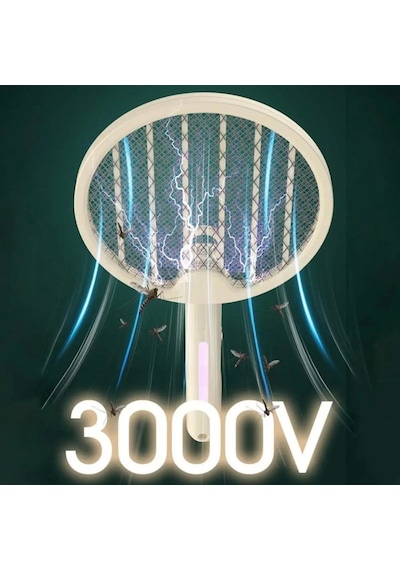 Tenis Raketi Tipi Masaüstü Olabilen Gece Lambalı Sinek Kovucu,öldürücü Raket Diğer