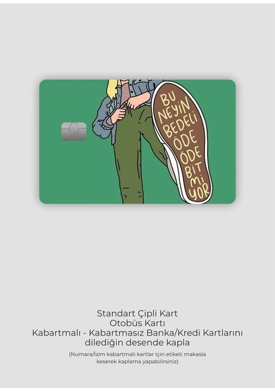 Bu Neyin Bedeli Tasarımlı Kart Kaplama Stickeri Kredi/banka Kartı Için Uyumlu Diğer