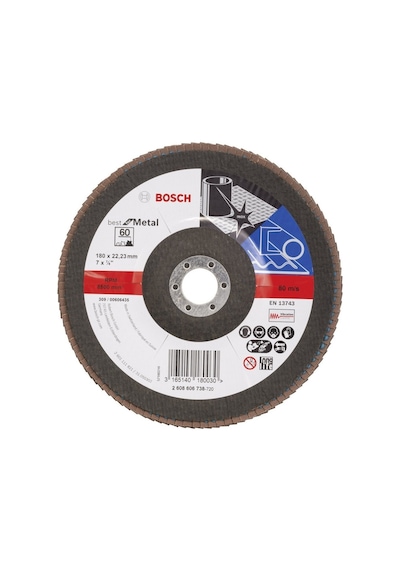 Bosch 180 mm 60 K Best For Metal Flap Disk - 2608606738