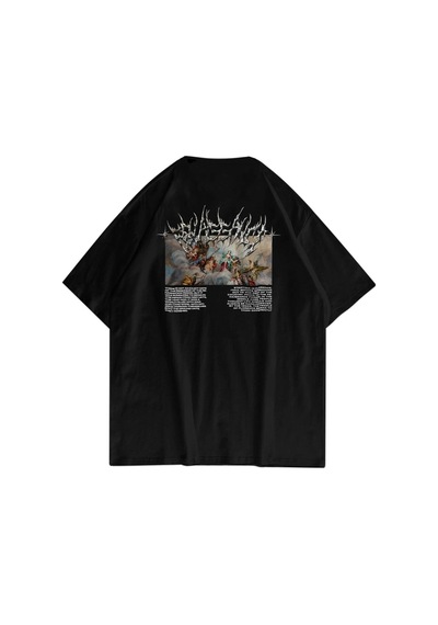 Startmore Unisex Angel Tshirt Beyaz Siyah
