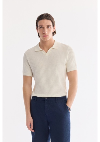 Avva Erkek Lacivert Beli Lastikli %100 Keten Relaxed Fit Şort B003732