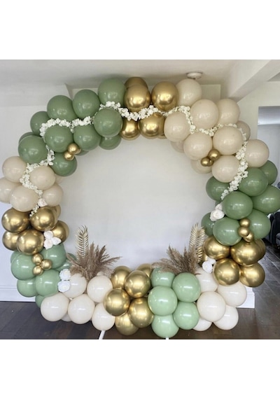 Krom Gold Retro Deniz Kumu Ve Kış Yeşili Balon Zinciri Seti 101 P