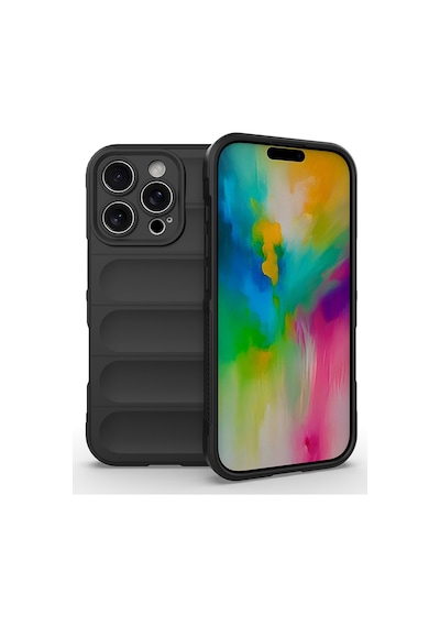 Apple Uyumlu iPhone 16 Pro Kılıf Esnek Tpu Oyuklu Arka Yüzey Tasarımlı Etnik Silikon Kapak