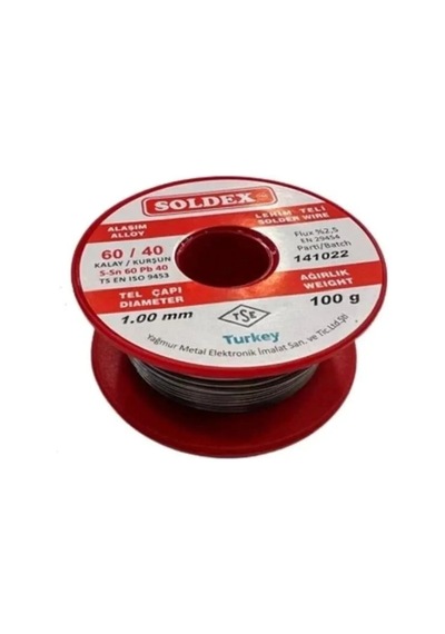 60/40 Lehim Teli 100 Gr 1, 00 Mm Sn: 60 / Pb: 40