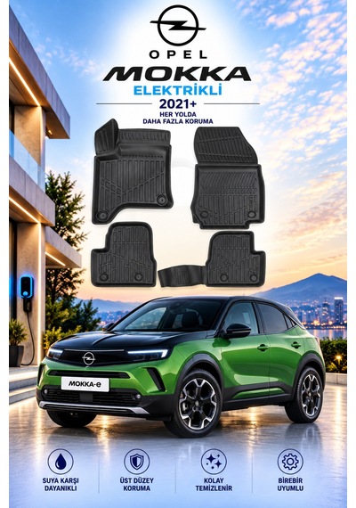 Opel Mokka 2021+ Elektrik Aracınıza Özel Üretim Havuzlu Paspas Takımı A+ -mod-