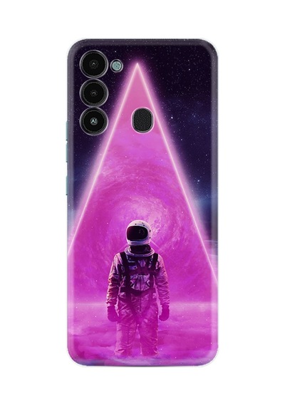 Tecno Spark 8c Kılıf Resimli Desenli Silikon Platinium Series Astro Purple2 1907