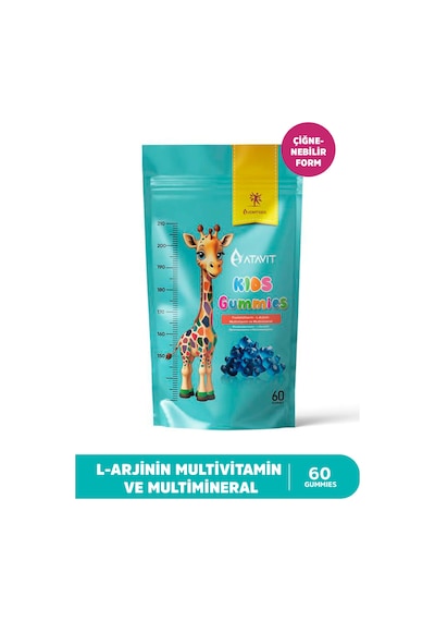 Atavit L-arjinin Multivitamin Ve Multiminaral Gummies Kids 60 Adet