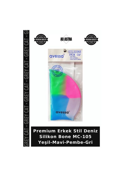 Premium Erkek Stil Deniz Silikon Bone Mc-105 Yeşil-mavi-pembe-gri Çok Renkli