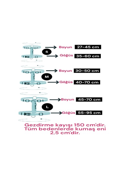 Tr Köpek Tasma Seti, Gökkuşağı Renkli, Polyester, H Tipi Gövde Tasması, Boyun Tasması, Gezdirme Kayışı Ve Ki Genel