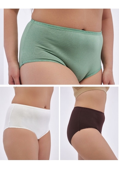 Alya Underwear Kadın Extra Battal Külot - 5 Adet Beyaz 8xl, 9xl, 10xl Çok Renkli3