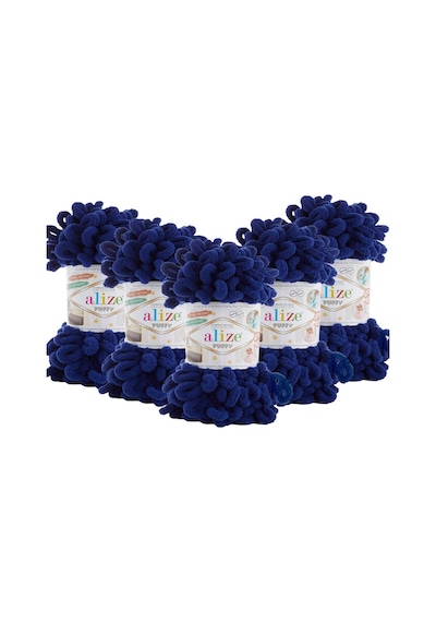 Alize Puffy El Örgü Ipliği 5'li Paket 360 Gece Mavisi 100 Gr 9 Mt Parmak Örgü I 769926895028